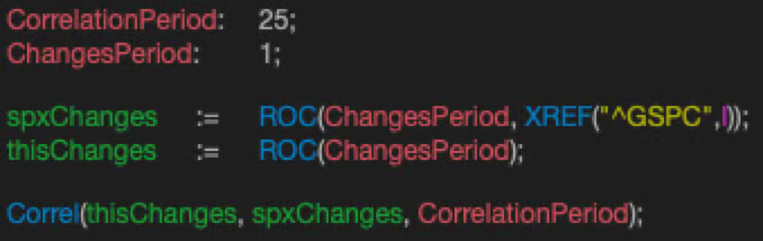 ProTAscript Correlation snippet