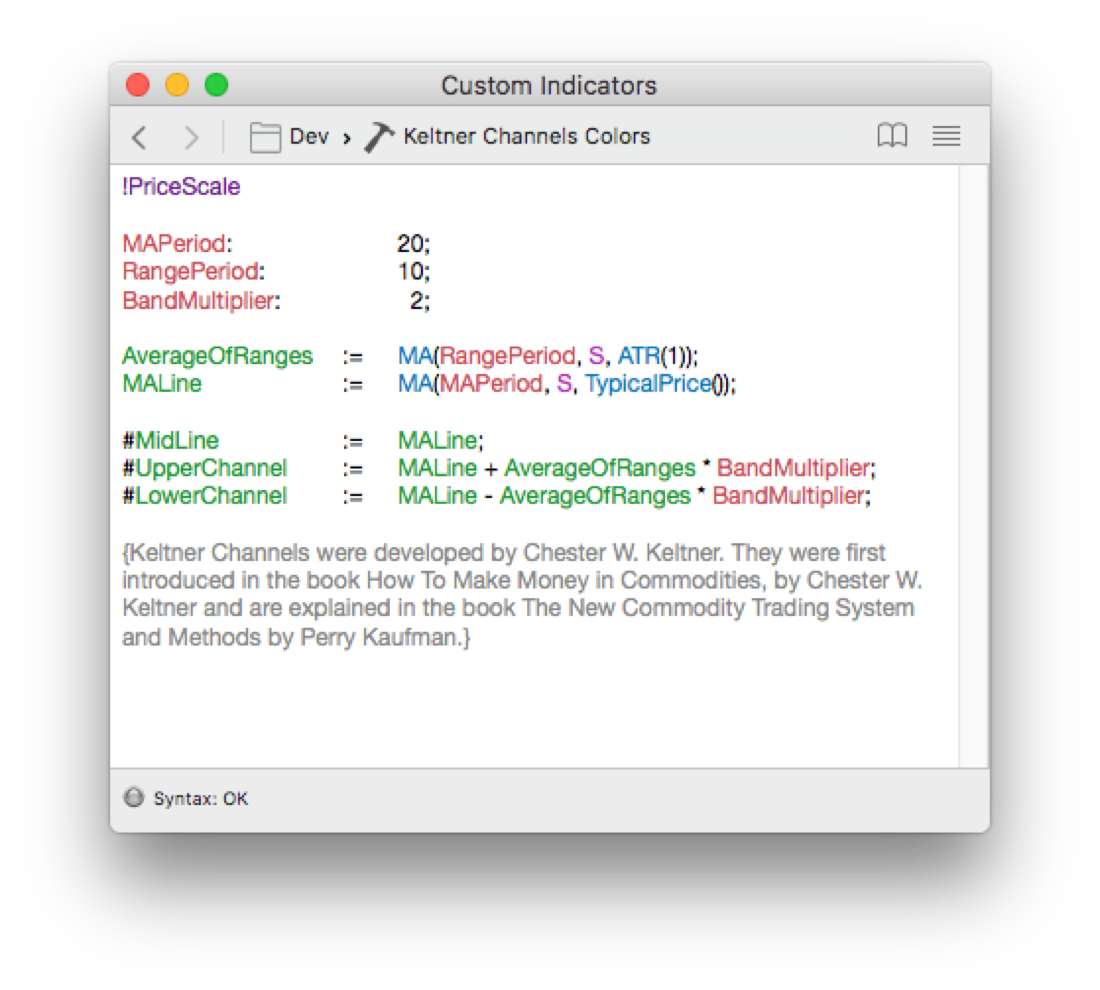 ProTAScript with Syntax Coloring